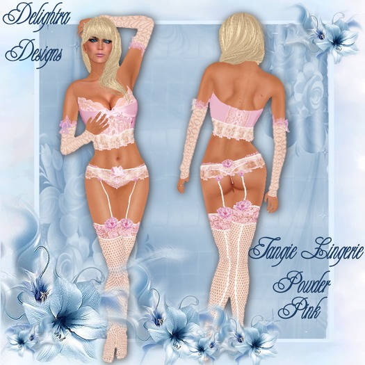 "Del's" Tangie Lingerie - Powder Pink