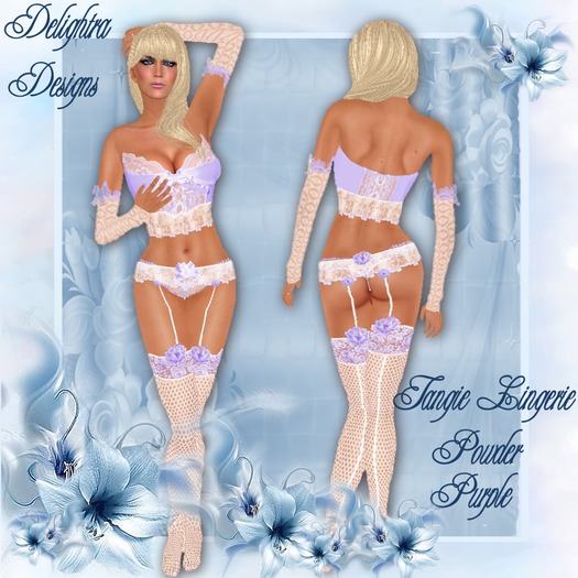"Del's" Tangie Lingerie - Powder Purple