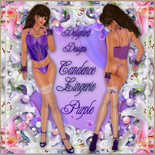 "Del's" Candence Purple Lingerie