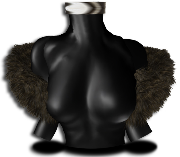 ((Crystal Line))Fur Stole-A(Brown)(wear)