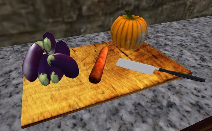 ** Wodden Board with vegetables **