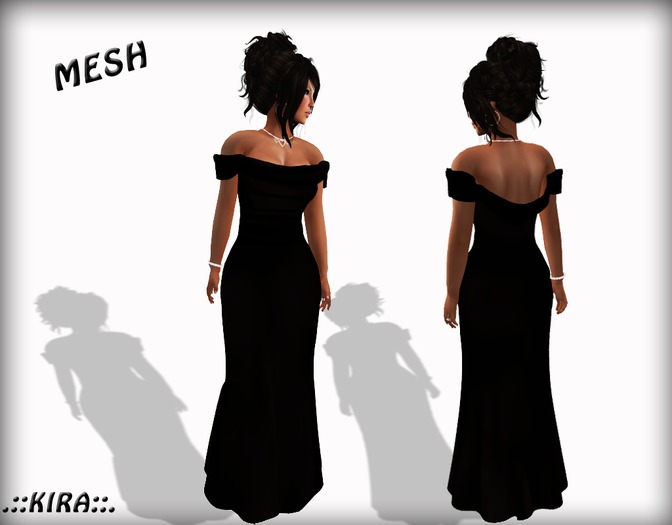 .::KIRA::. Off Shoulder Dress Black
