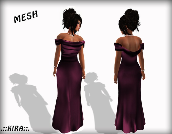 .::KIRA::. Off Shoulder Dress Fuschia