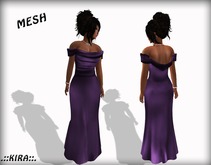 .::KIRA::. Off Shoulder Dress Purple