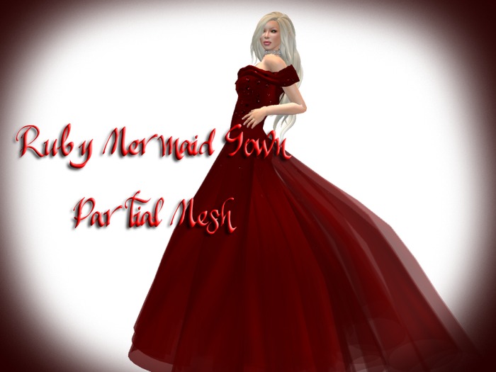 <BD> Ruby Mermaid Gown