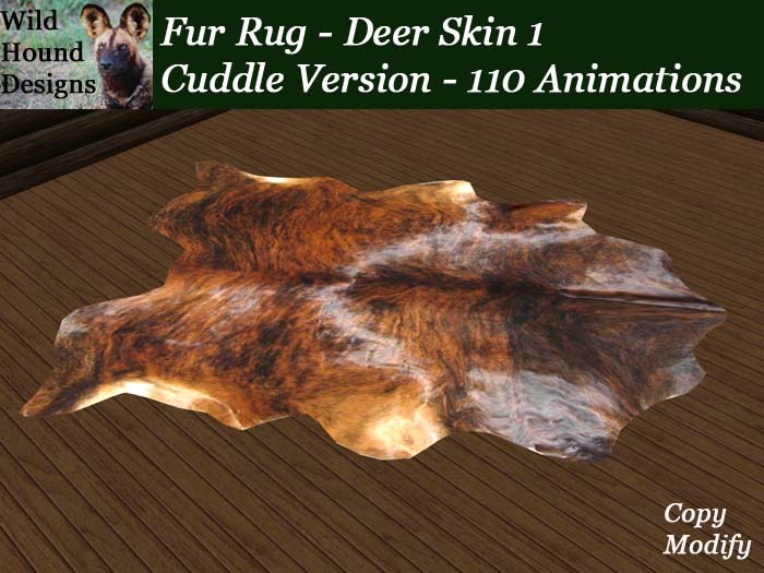 [WHD] -- Fur Rug - Deer Skin 1 - Cuddle Version - 110 animations
