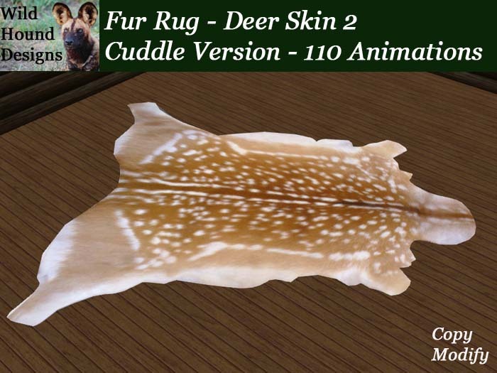 [WHD] -- Fur Rug - Deer Skin 2 - Cuddle Version - 110 animations