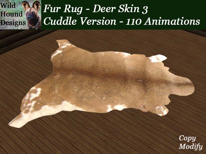[WHD] -- Fur Rug - Deer Skin 3 - Cuddle Version - 110 animations