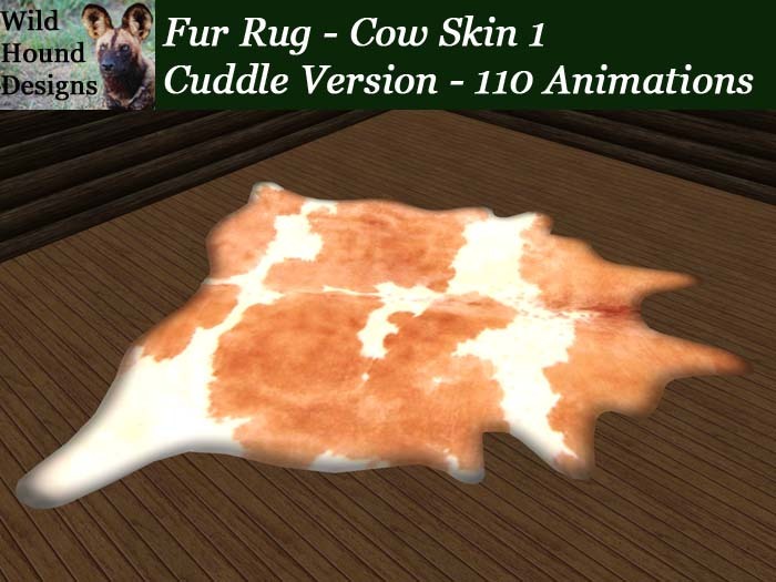 [WHD] -- Fur Rug - Cow Skin 1 - Cuddle Version - 110 animations