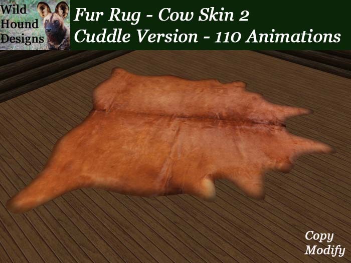 [WHD] -- Fur Rug - Cow Skin 2 - Cuddle Version - 110 animations