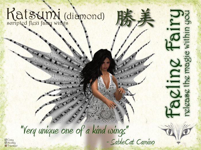 Katsumi (diamond) - flexi wings for tiny and large by Faeline Fairy