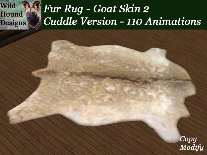 [WHD] -- Fur Rug - Goat Skin 2 - Cuddle Version - 110 animations