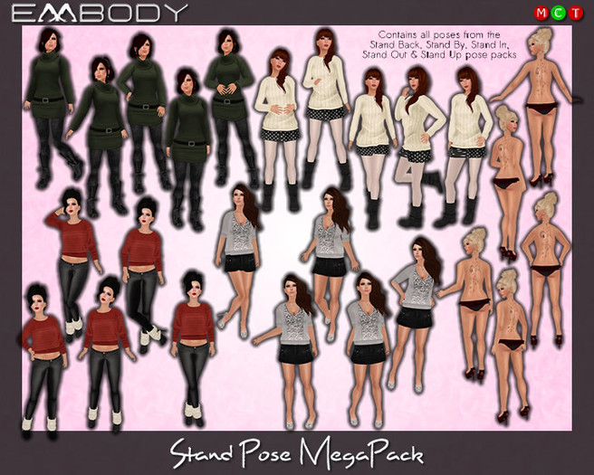 Embody 25 Model Pose MegaPack F STAND