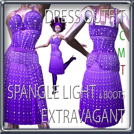 EXTRAVAGANT DRESS SPANGLE LIGHT OUTFIT incl. Boots