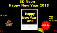 3D Neon Happy New Year 2013 (box)