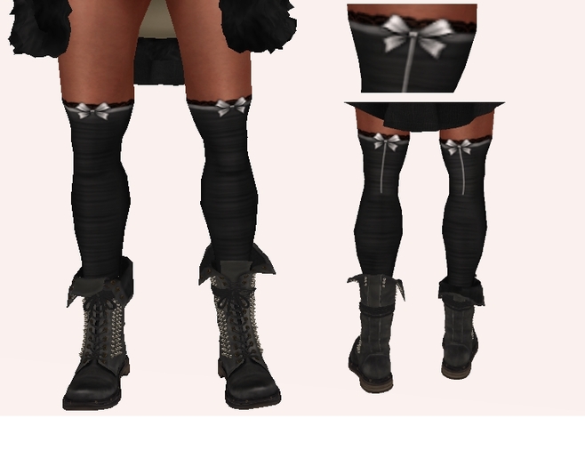 Stockings With White Bows