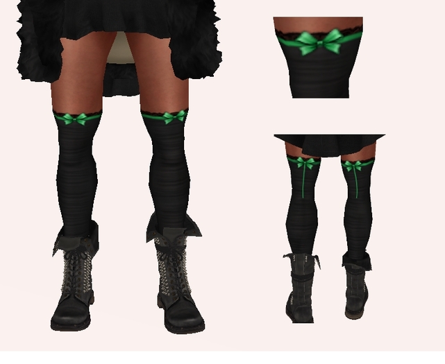 Stockings With Green Bows