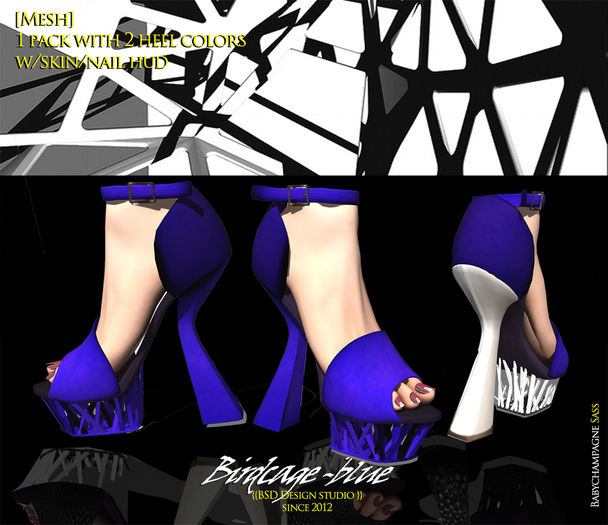 {{BSD Design Studio}}Birdcage-velvet blue[boxed][exclusive mesh]