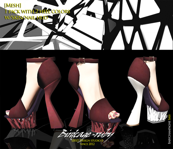 {{BSD Design Studio}}Birdcage-velvet ruby[boxed]