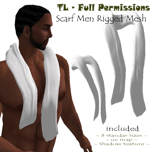 *TL*  Scarf Men Rigged Mesh FULL PERMISSIONS