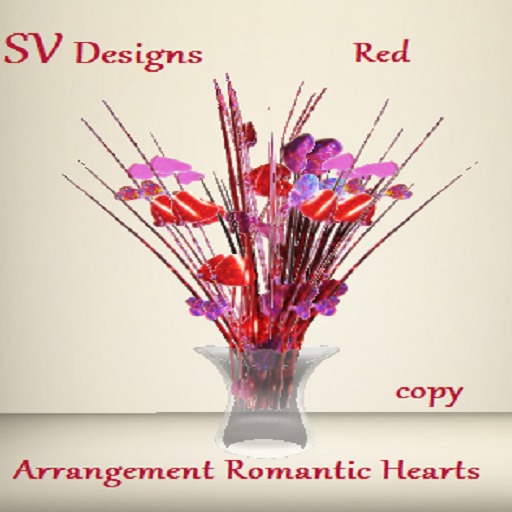 Arrangement Romantic Hearts Red