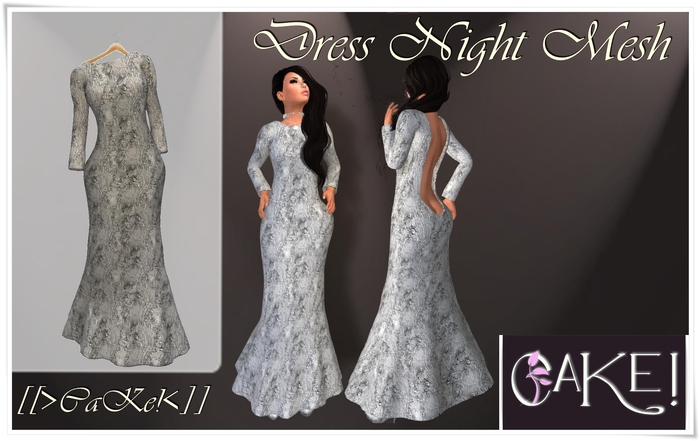 [[>CaKe!<]] Dress Night Mesh-Silver