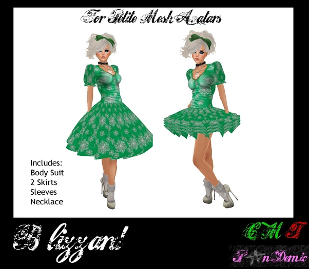 ..:{*PanDemic*}:.. Blizzard Green Petite