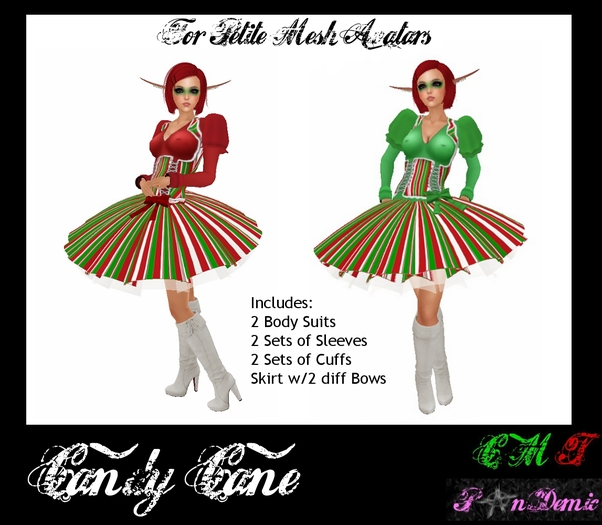 ..:{*PanDemic*}:.. Candy Cane Petite