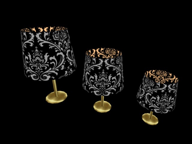 Set of lampshades - Black White