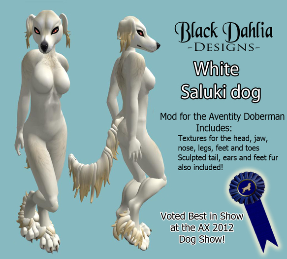 *BDD* Saluki dog mod (White)