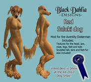 *BDD* Saluki dog mod (Red)