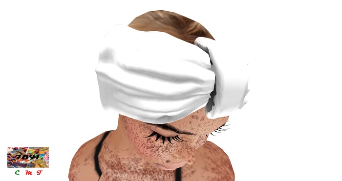 [7891.] Hunty Turban - White (W\Rseize)