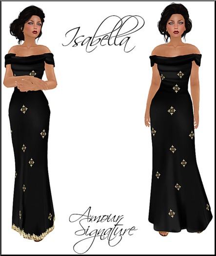 Amour Signature - Isabella MESH Gown - Black