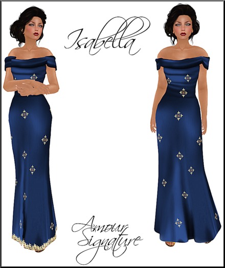 Amour Signature - Isabella MESH Gown - Royal