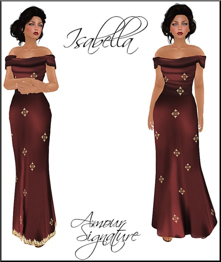 Amour Signature - Isabella MESH Gown - Cinnamon/Brown