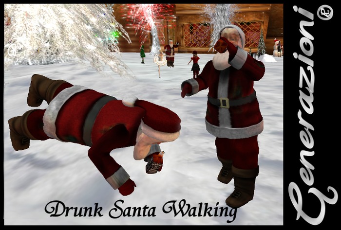 Animated Drunk Santa Walking