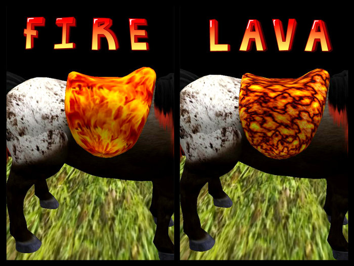 FIRE AND LAVA SADDLE-PONY ATTACHMENTS