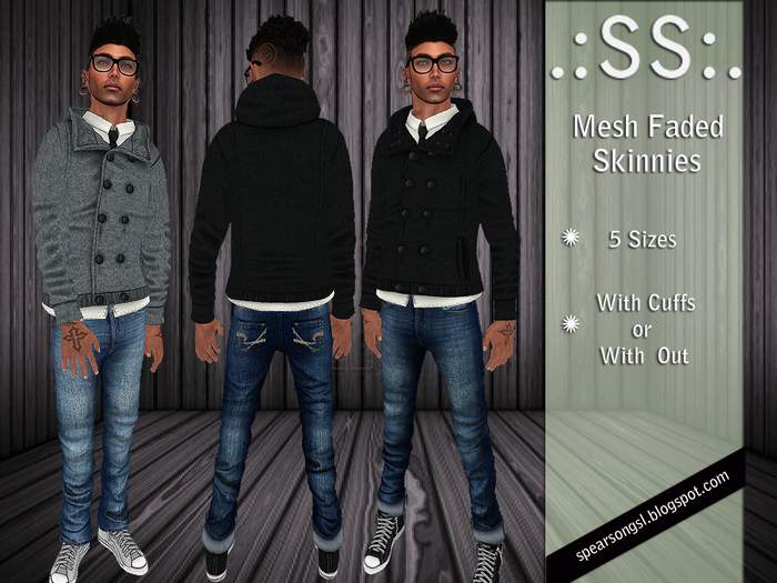 .:SS:. MENS MESH FADED SKINNIES FATPACK 