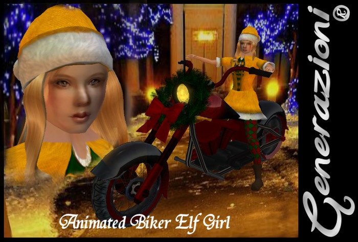 Animated Biker Elf Girl