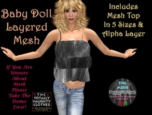 TNC BabyDoll Layered Mesh Top - Black