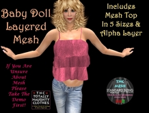 TNC BabyDoll Layered Mesh Top - Lava