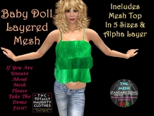 TNC BabyDoll Layered Mesh Top - Emerald