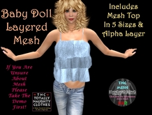 TNC BabyDoll Layered Mesh Top - Baby Blue