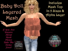 TNC BabyDoll Layered Mesh Top - Apricot