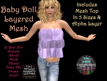 TNC BabyDoll Layered Mesh Top - Lavender