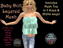 TNC BabyDoll Layered Mesh Top - Mint
