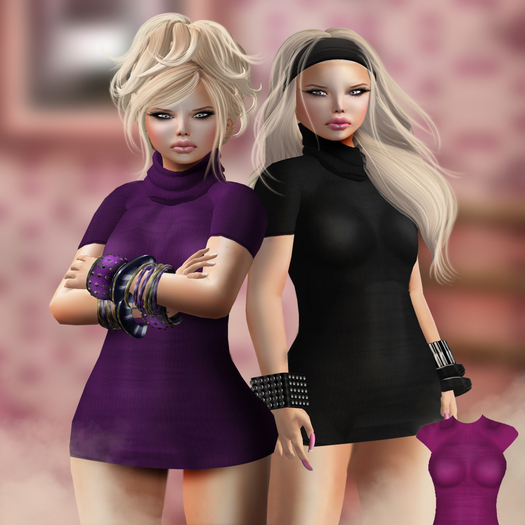 Winter Dress in Pink by Rock me amadeus - with LOLA TANGO appliers