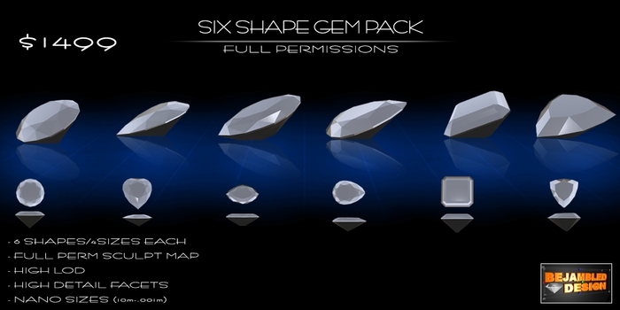 Full Perm Sculpted Gems/Jewels/Diamonds
