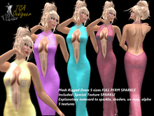 SPARKLE MESH DRESS RIGGED FULL PERM