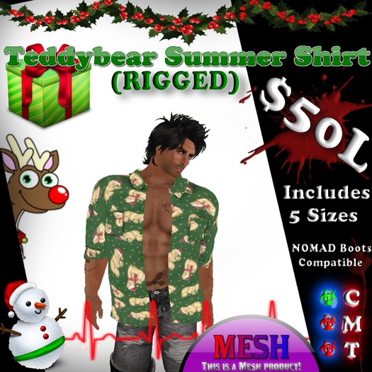 Mesh Teddybear  Summer Shirt